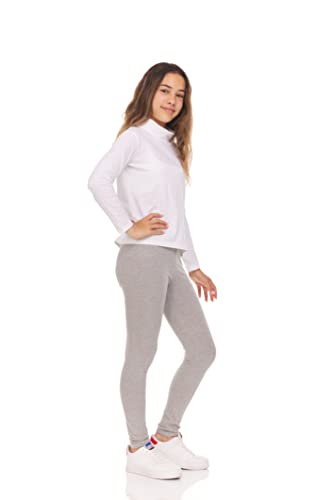 Toddler and Big Girls Leggings, Black Cotton Spandex Stretch Pants - Kids Dance Clothing, Yoga and Ballet Tights, 5-Pack3