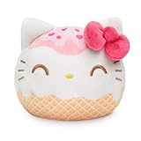 TeeTurtle Hello Kitty Reversible 4' Plushie - Hello Kitty Ice Cream - Sanrio Officially Licensed Soft Stuffed Animal