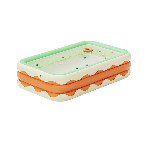 HELEVIA Inflatable Swimming Pool 130CM Orange