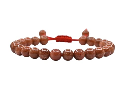 Natural Healing Crystal Bracelet for Women Men - AAA Grade Original Healing Gemstone Adjustable Bracelet for Yoga Reiki Meditation Feng Shui