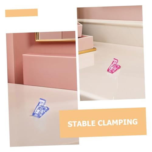 FOMIYES 60 clips de resina para uñas rosas y azules miniatura 3