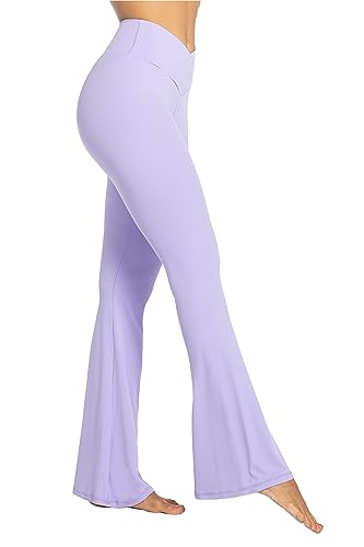 Image of Sunzel Flare Leggings, Crossover Yoga Pants with Tummy Control, High-Waisted and Wide Leg