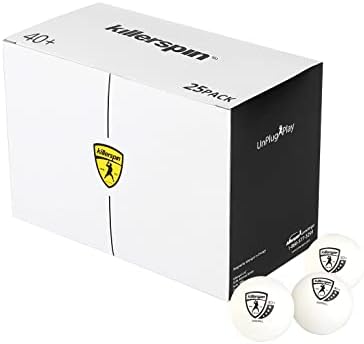 Killerspin 4-Star 40+ Ping Pong Balls, ABS Plastic 40mm Table Tennis Balls, Championship Quality Ping Pong Ball, 3 White Ball-Pack