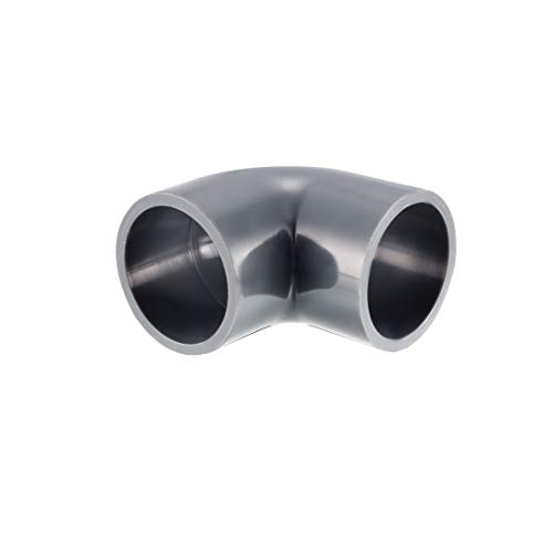 Codo de PVC 25mm para riego de jardín y huerto casero con conectores de acople Uxcell gris 5 piezas 5