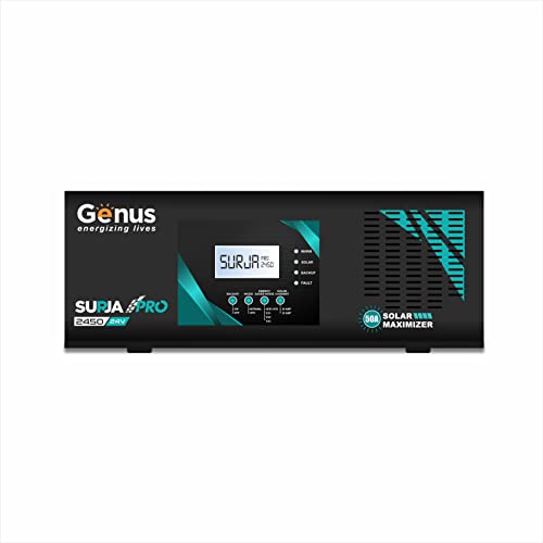 Image of Genus Solar Inverter For Home - Surja Pro 2450 24V - Double Battery Inverter With Pure Sine Wave Output Is Best Solar Inverter For Big Home, Office & Shops
