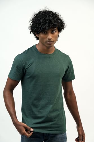 Image of Crew Neck Cotton Tshirt for Men Stylish and Comfortable Men Tshirt Breathable Solid t-Shirts Casual Formal Gym Fashion Essentials Versatile Full Sleeve Polo Trendy wardrobes Outfits