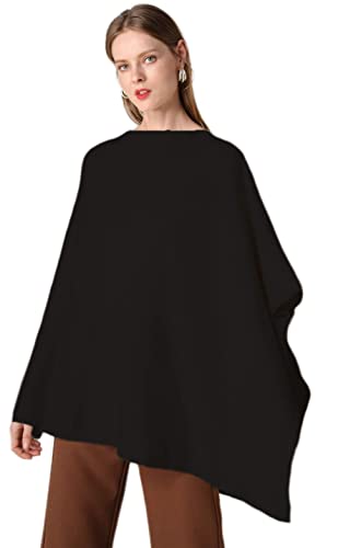 Women's Knitted Scarf Poncho Sweater with Buttons Winter Warm Open Front Poncho light weight sweater wrap poncho cape2