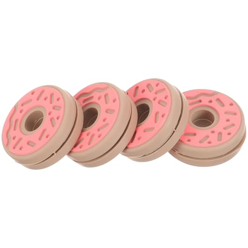 TOGEVAL 4個 テニスラケット振動止めドーナツ型 シリコン製ショックアブソーバー 安定性向上 プ向け 用ユニーク装飾