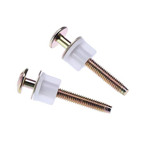 Solid Brass Toilet Bolts Screws Set Heavy Duty Bolts With Plastic Nuts And Washers, 3/10-Inch By 2-3/4-Inch(2 Pack) #TOP2