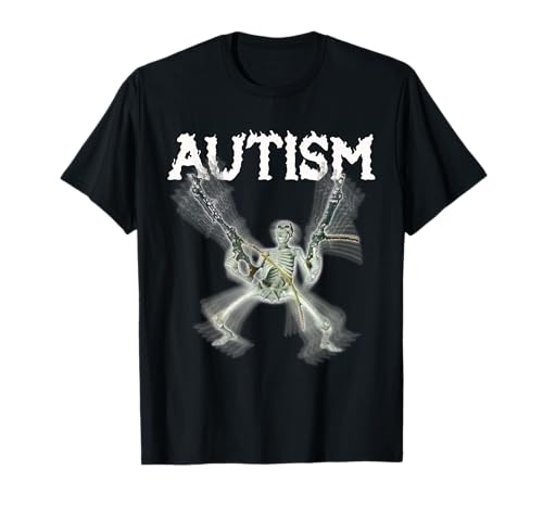 Autism Skeleton Meme Funny Men Women Kids T-Shirt