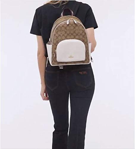 Coach Women's Court Backpack In Signature Canvas (Khaki - Saddle2)