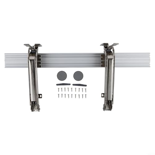 Sistema di cerniere per porta scorrevole con asta in acciaio laminato a freddo da 58 cm, ideale per mobili da cucina, cassetti, scorrevoli, meccanismo di scorrimento liscio e resistente