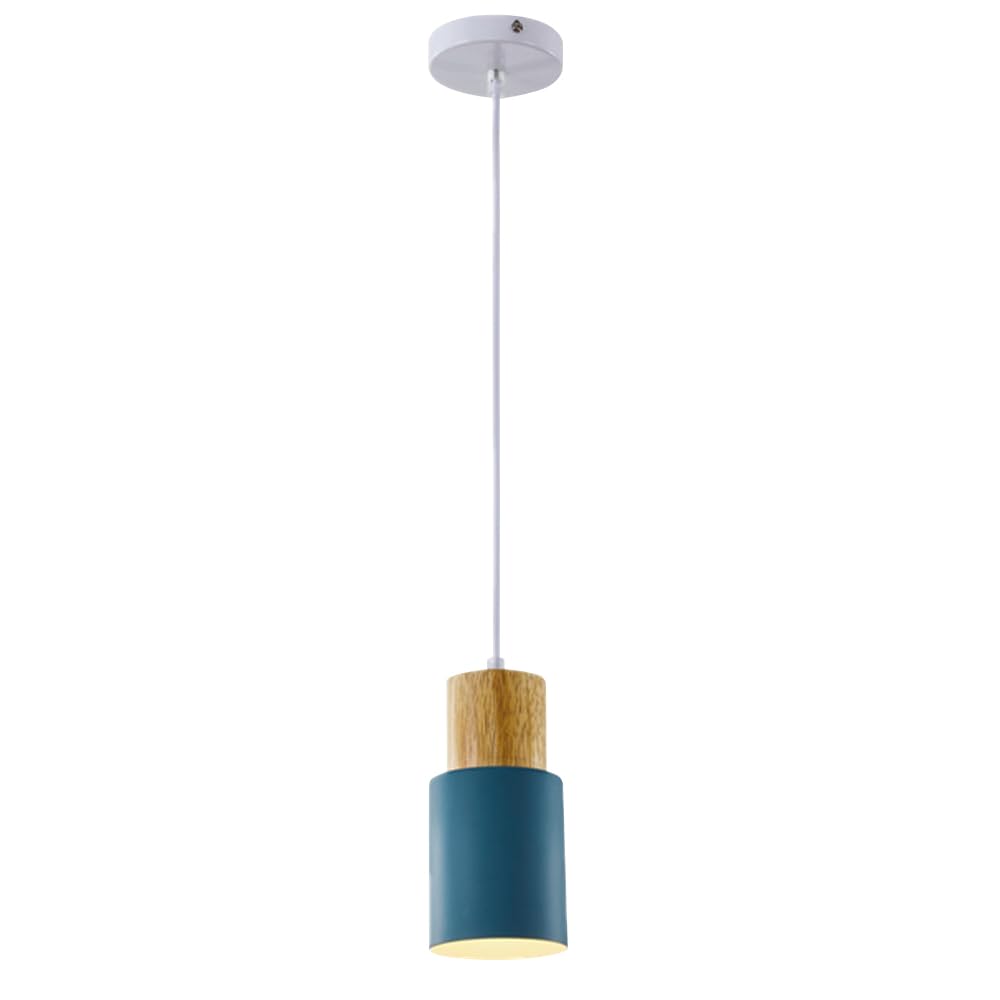 Lampy sufitowe do sypialni Nordic Fixture Kolorowe oświetlenie Drewniane lampki nocne wiszące do kuchni wyspa sypialnia jadalnia (7,87 cala)