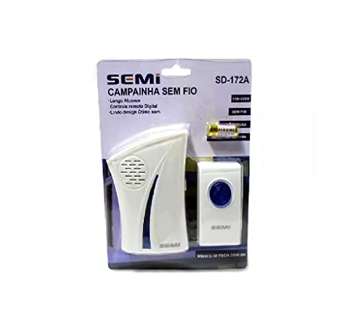 Campainha Sem Fio 32 Toques Led Wireless Alcance 50 Metros