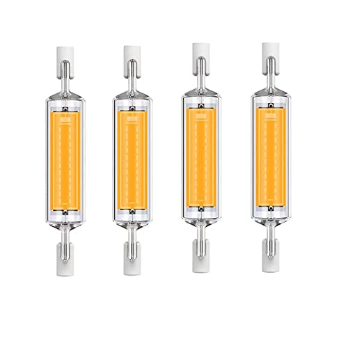Hovoto R7S 78mm LED Bulb Dimmable, Light Bulb Linear 10W R7S 78mm, Warm White 3000K, R7S LED 78mm 10W Equivalent to 100W Halogen Lamp, 1000LM, 360 Degree for Floodlight, Wall Lamp, 4Pack