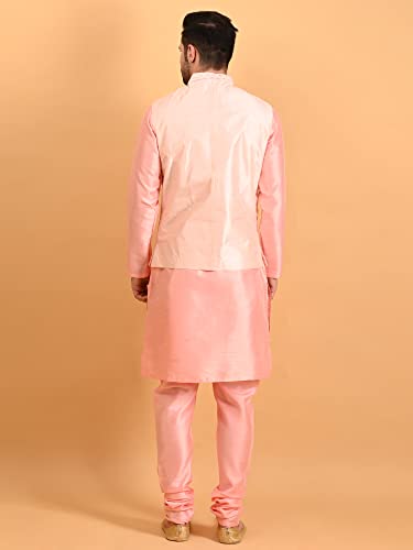 Image of Uri and MacKenzie Men's Silk Blend Kurta Pajama with Designer Ethnic Nehru Jacket /Modi Jacket