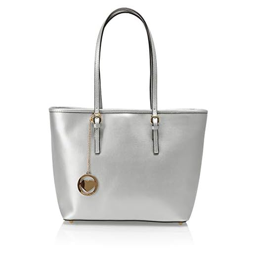 Chicca Borse Cbc3306tar, Borsa a Spalla Donna, Argento (Argento), 14x28x40 cm (W x H x L)