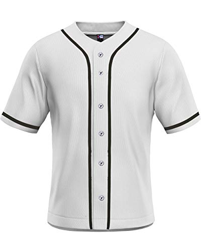 plain button up baseball jerseys