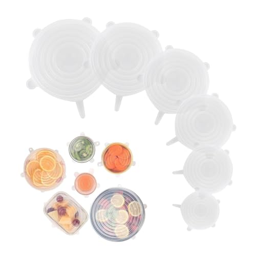 Silicone Stretch Lids – 6 Pack Reusable Food Covers,Flexible Silicone