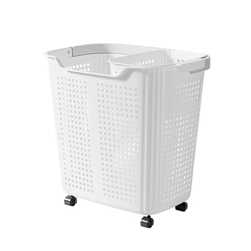 Panier à linge avec roulettes et couvercle amovible de grand volume
