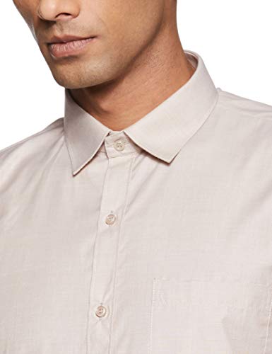 Image of Hang & Wear Men's Plain Regular fit Formal Shirt (MS-F18- Fawn 42
