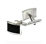 Skcess Manschettenknöpfe Schwarz, Manschettenknöpfe Herren Rechteck Emaille Manschettenknöpfe Kupfer Geschenke für Herren Und Damen