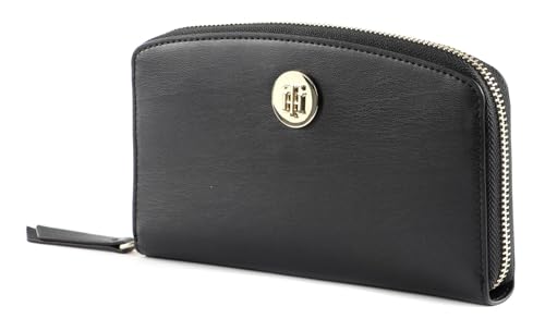 Image of Tommy Hilfiger TH Chic Large Zip Around Wallet Black