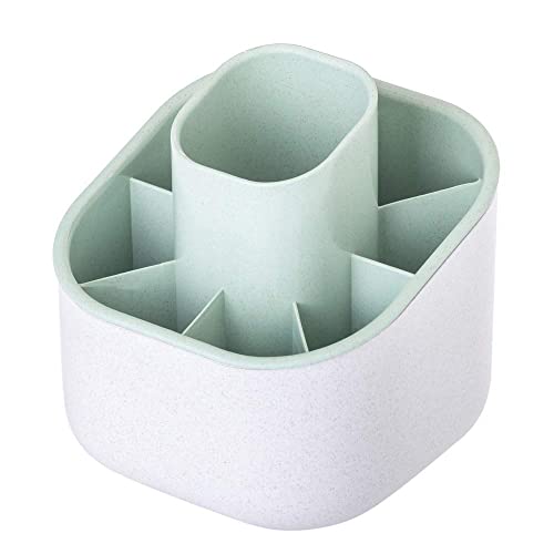 Vigar - Escurrecubiertos - 9 Compartimentos - 12,5 x 12,5 x 13 cm - Modelo Zeroline - Utensilio de Cocina - Escurridor de Cubertería - Gris y Turquesa