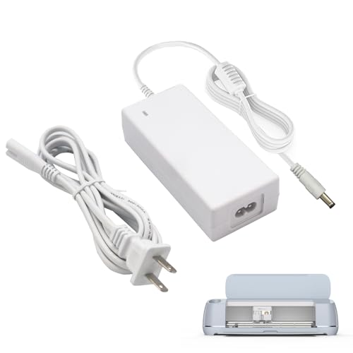 White Power Cord Compatible with Cricut Maker 3 Cutting Machine, 24V AC DC Power Cord Replacement for Cricut Maker 3 Power Adapter and Cord - Charger Power Supply Cord