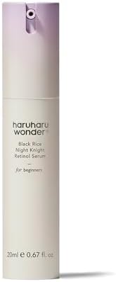 HARUHARU wonder Black Rice Night Knight Retinol Serum, Refining & Smoothing, Firms Skin, Reduces Fine Lines, Hydrating Formula, 20ml