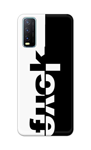 Image of PRINTFIDAA One Words Fukc Love Creative Art Innovative Wonderfull Printed Designer Hard Case for Vivo Y20 / Vivo Y20i / Y20s / Y20G / Vivo Y12s / Y20S (G) Back Cover -(e) RPM1003