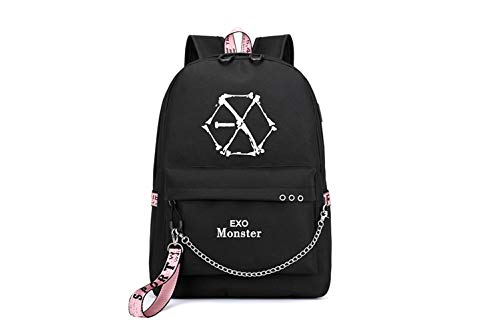 Kpop EXO Sac À Dos Monster Sac À Dos Sac D'école Cadeau Cadeau Sac D'ordinateur Portable Université School Bookbag Voyage École Toile Sacs Sehun Suho Baekhyun Chanyeol Xiumin DO Kai Chen Lay