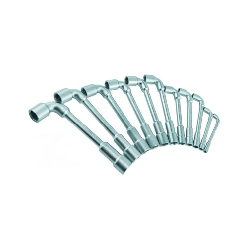 Peddinghaus Jeu de clés à pipe 6x6 pans – 16 pièces (8 à 24 mm) – acier chrome vanadium forgé – clés débouchées professionnelles – coffret de...