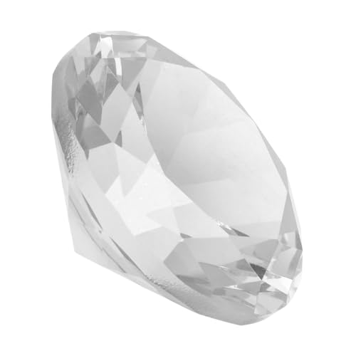 HONMEET Diamante Acrílico Gigante Transparente 60 MM Pisapapeles de Diamante Falso Juguete Divertido para Decoración de Cumpleaños y Centros de Mesa en Bodas