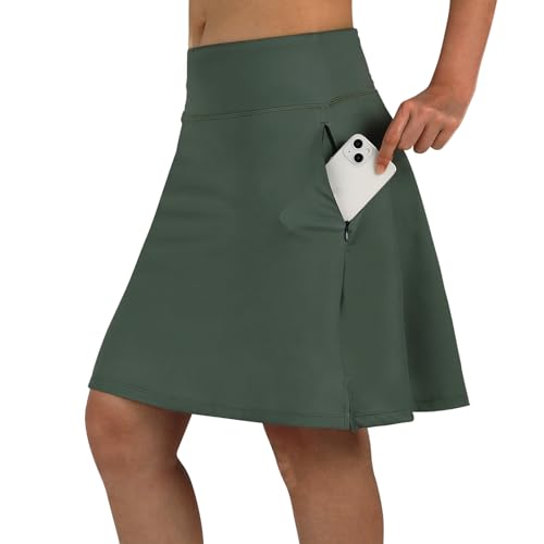 Image of ANIVIVO Skirted Legging for Women, Yoga Legging with Skirts &Women Tennis Leggings Clothes Pockets