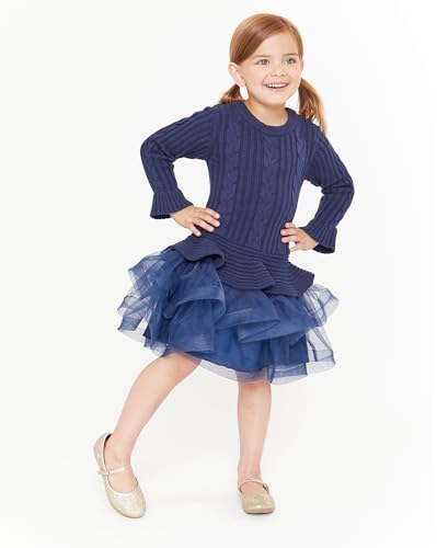 Bonnie Jean Chunky Cable Knit Sweater Dress with Tutu Skirt| Matching Sister Outfits for Infants, Toddlers, and Girls4
