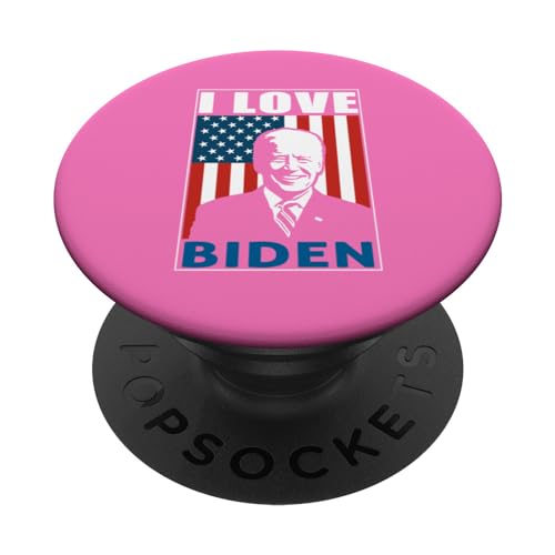 Bandiera dei Love Biden - Bandiera americana - Pro President Joe Biden PopSockets PopGrip Intercambiabile