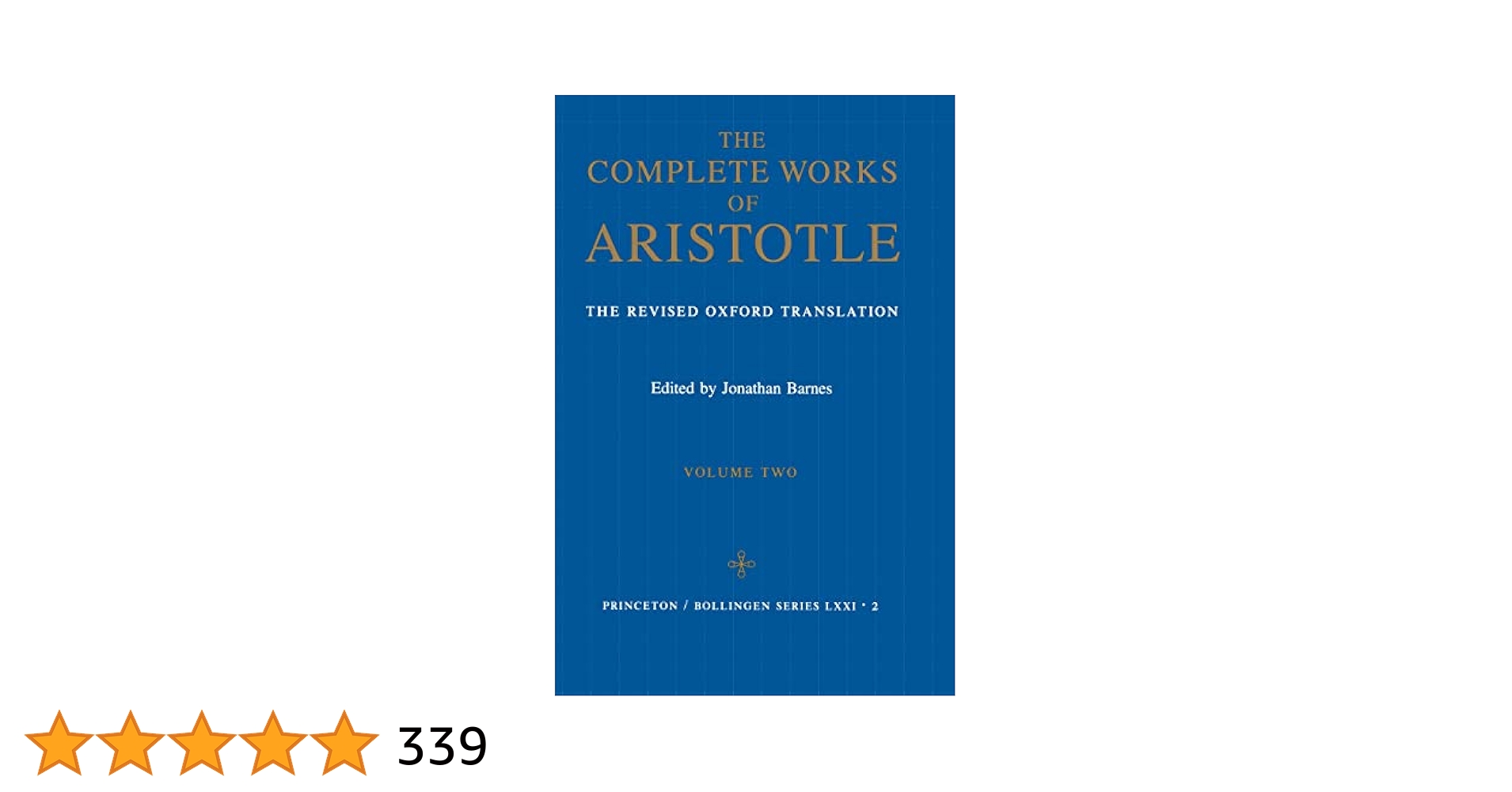 Amazon | The Complete Works of Aristotle, Volume Two: The