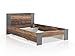 Produktbild moebel-eins Cassia Bett 140x200 cm, Material Dekorspanplatte, Old Wood Vintage/betonfarbig