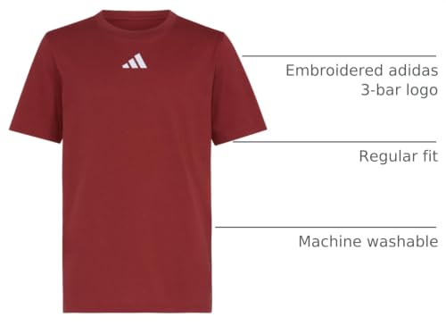 Image of Adidas Boys Short Sleeve Raglan Poly Tee