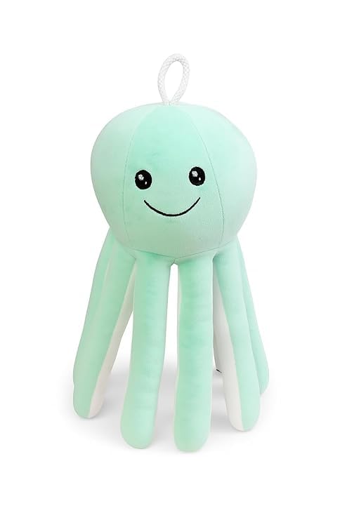 Image of Green Octopus Plush Soft Toy for Kids - 30cm Stuffed Animal | Cute & Cuddly Sea Animal Toy for Boys & Girls | Birthday Gift