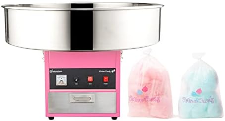 Restaurantware Hi Tek Pink Stainless Steel Cotton Candy/Candy Floss Machine - 1080w, 110V - 28" - 1 count box