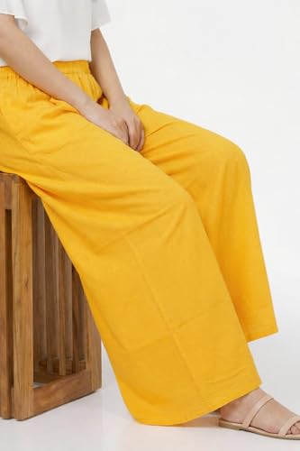 Image of Plaazo Women's Cotton Palazzo | Wide Leg Palazzo for Women | Soft Breathable High Waist Bottom Wear | Comfortable Casual, Office, Travel for Women