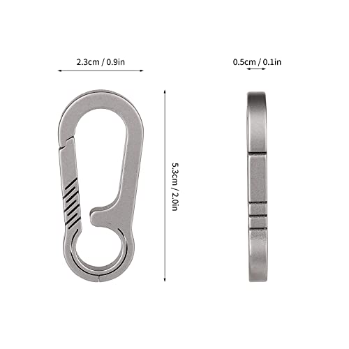Image of Tibitdeer Titanium Key Chain, Multifunctional Carabiner Keychain Heavy Duty Car Keychain Organizer for Men and Women