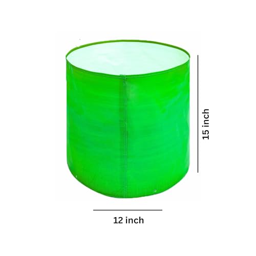 Image of Premium HDPE UV Stabilised Grow Bags 12x15 Inch (Pack of 10) | 260 GSM Heavy Duty Round Planter Bags | Reusable Fabric Pots for Terrace, Balcony & Vegetable Gardening