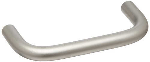 Image of Stainless Steel Metric Pull Handle with Threaded Holes, Round Grip, Sandblasted Finish, 100mm Center-to-Center, 35mm Projection, 8mm Grip Size (Pack of 1)