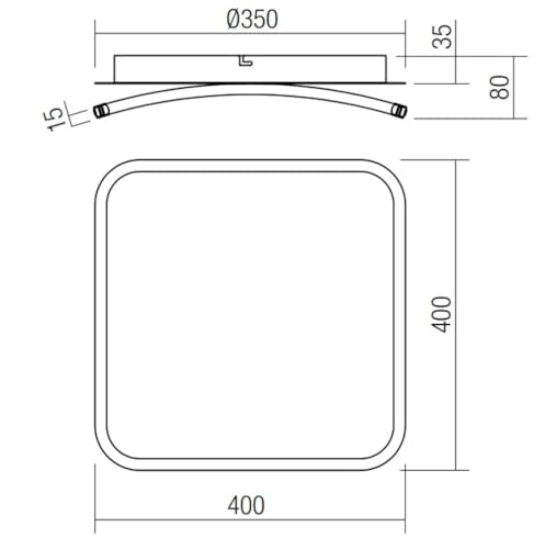 Plafonnier LED design moderne carré installé dans une salle à manger chaleureuse - 2