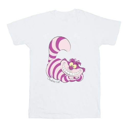 Disney Girls Alice in Wonderland Cheshire Cat T-Shirt 9-11 Years White