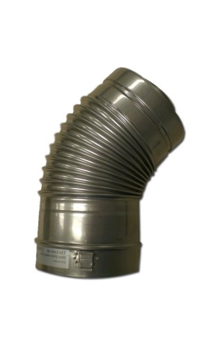 Noritz CVP-45ELB Concentric 45 degree elbow for NR83DVC/ NR98DVC/ NC199DVC