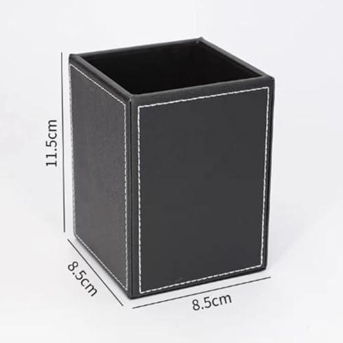 Buhdjfnke Portalápices de Negro, Cuadrado, para Estudiantes, Oficina, Organizador de Escritorio, Estuche para Lápices de Negocios - imagen 4